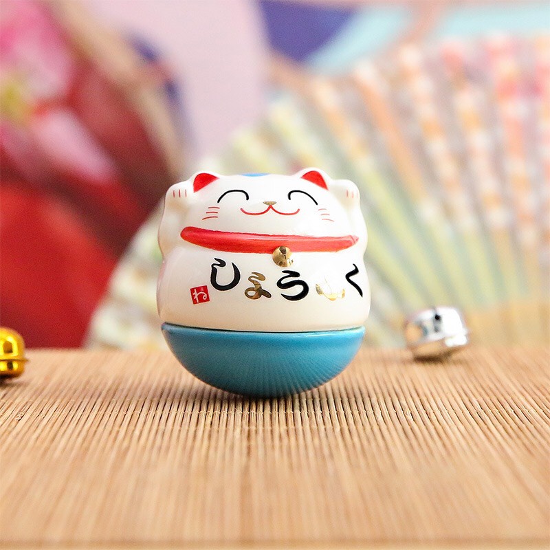 Mèo thần tài lật đật 7 cm nhiều màu