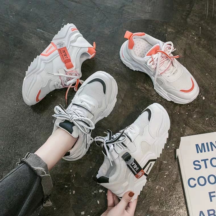 Giày Sneaker nữ Bụng Bự Store, Giày Thể Thao nữ 3 Màu Cá Tính mã A14