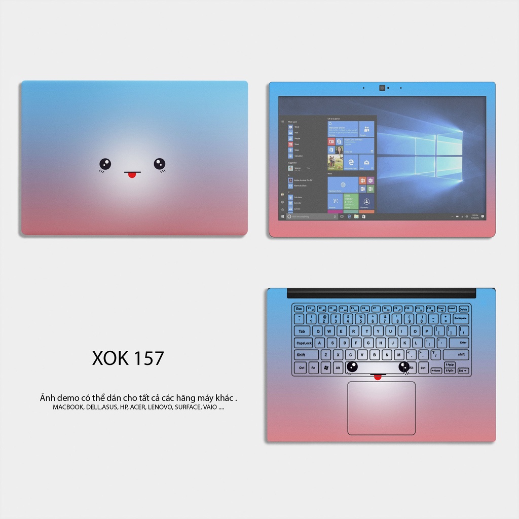 Miếng Dán Skin Laptop - CHỦ ĐỀ MÈO HỒNG - Tấm Dán Cắt Sẵn Theo Từng Kích Thước Máy