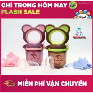 COMBO 2 Túi Nhai Ăn Dặm Kichilachi Nhật Bản (Tặng kèm 2 núm nhai dự phòng + 1 dây đeo chống rơi)x 2 bộ