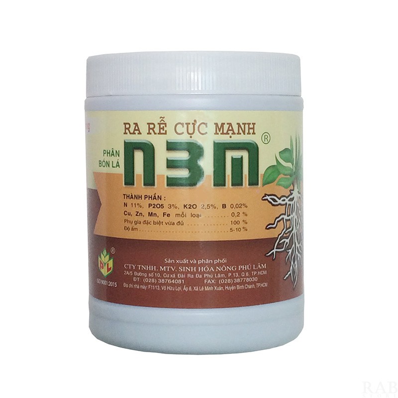 Phân bón lá N3m hủ 500gr, phân bón lá kích thích ra rễ nhanh ở cây trồng