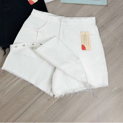 Quần shorts giả váy lưng cao