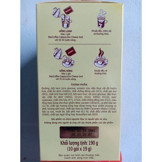 Cà phê MacCoffee Cappuccino truyền thống 190g