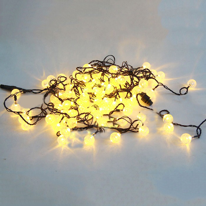 Dây Đèn Led 36 Bóng Tròn Ánh Sáng Vàng Lung Linh Trang Trí Cây Thông Noel Nhà Cửa Các Ngày Lễ Tết Dây 10M