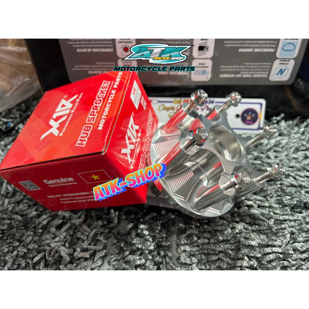 Cùi dĩa CNC X1R chính hãng dành cho xe Ex 150, Ex 155, gắn như zin 6 lỗ đĩa combo ốc cùi đĩa salaza mẫu thái