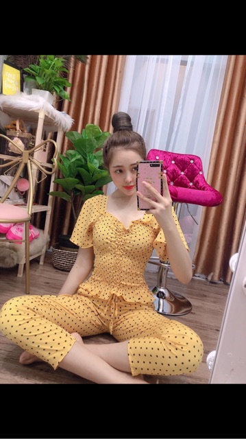 SET LỤA CHẤM BI , RÚT DÂY ! Siêu xinh !