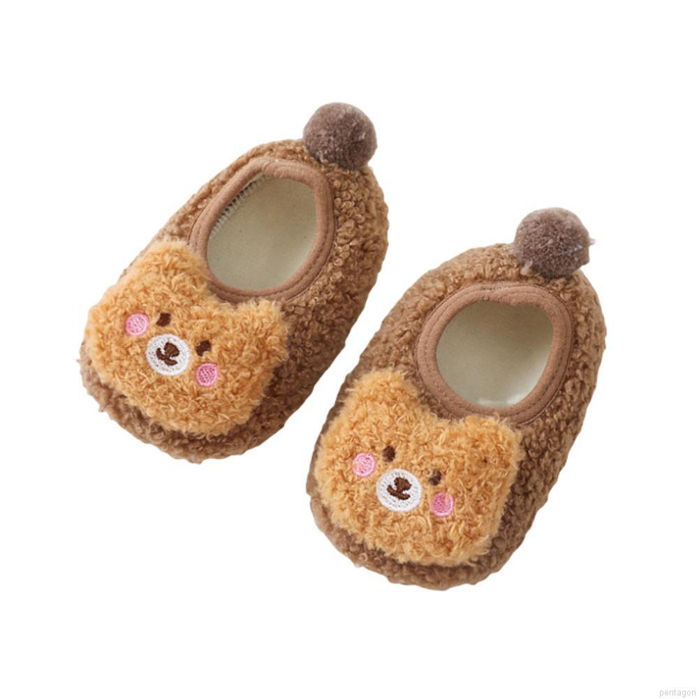 Vớ nỉ mềm mại co giãn thoáng khí chống trượt in họa tiết hoạt hình cho bé sơ sinh