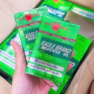 Dầu Gió Xanh Con Ó Eagle Brand 2 nắp 24ml