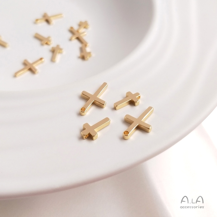 Dây Chuyền Mạ Vàng 14k Mặt Thánh Giá Nhỏ