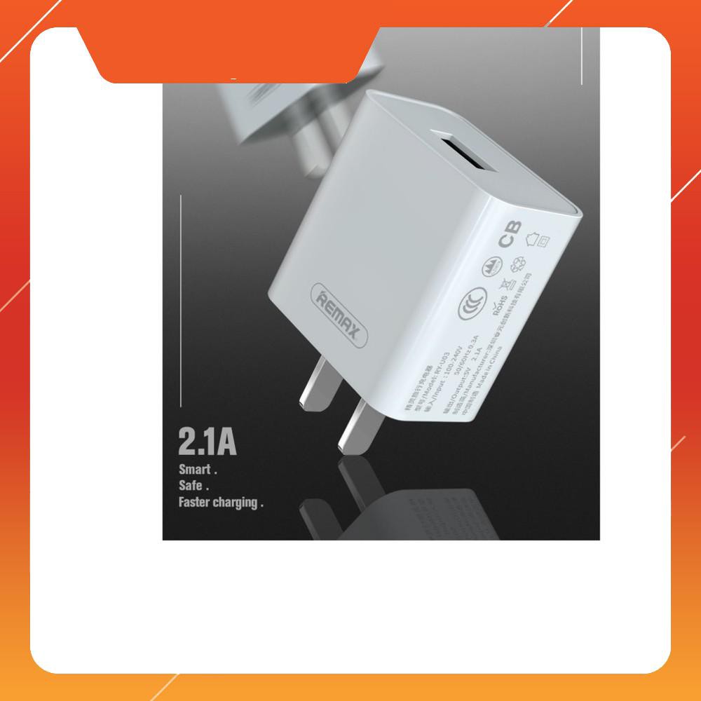 [ RẺ VÔ ĐỊCH] Củ sạc Remax RP-U110 1 ổ USB ✓  Nguồn điện 2.1A ✓  Chính hãng bảo hành Toàn quốc