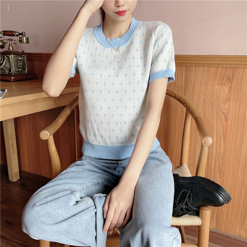 SUXI Áo Sơ Mi Tay Ngắn Cổ Tròn Dáng Rộng Thời Trang Dành Cho Nữ