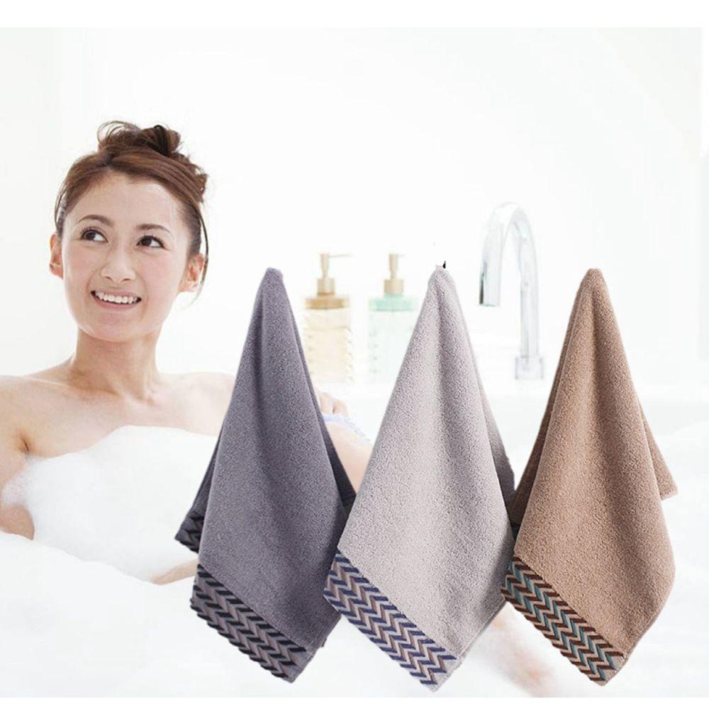 PATRICIA Khăn Tắm Vải Sợi Nhỏ Siêu Mềm Màu Trơn Dùng Lau Mặt / Tắm
