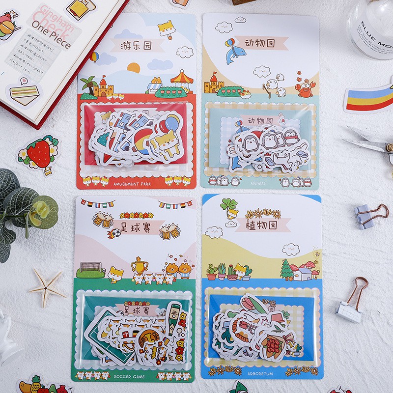 Bộ sticker/ Hình dán Họa Tiết Vui Nhộn (40 Hình)