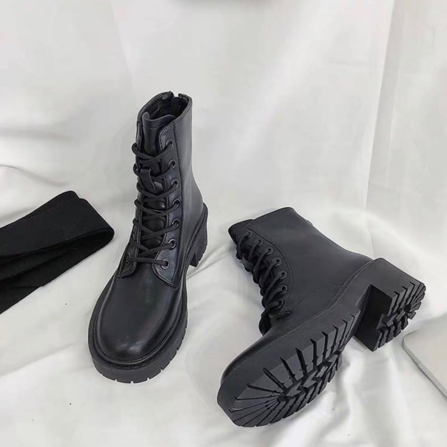 Thanh lý size 39 có sẵn - Boots cổ cao khoá sau - Lady boots