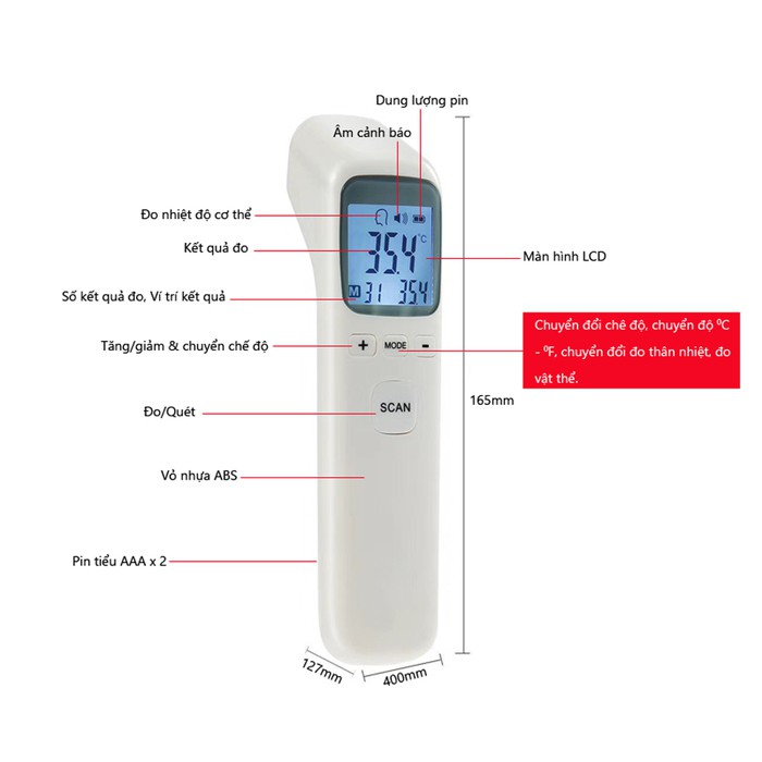 MÁY ĐO THÂN NHIỆT THERMOMETER -T1803