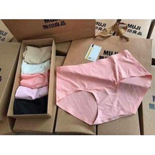 Hộp 5 Quần Lót Nữ Su Đúc Muju Thun Mát Lạnh Không Đường May Cao Cấp