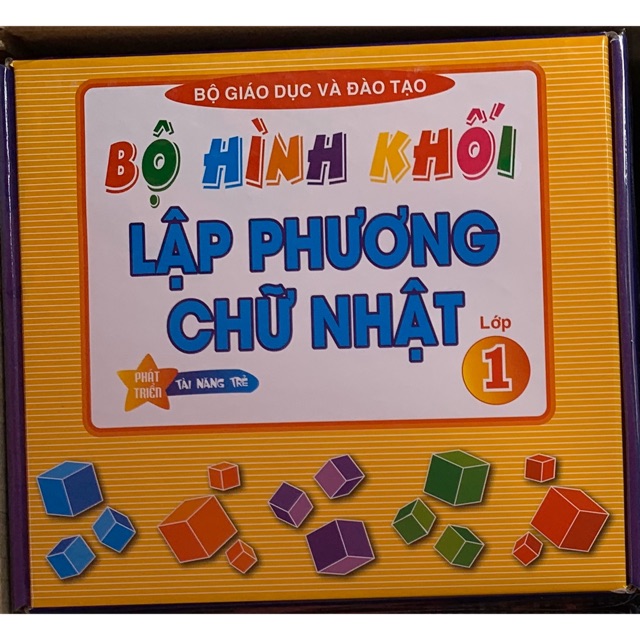 Bộ hình khối lập phương và chữ Nhật.