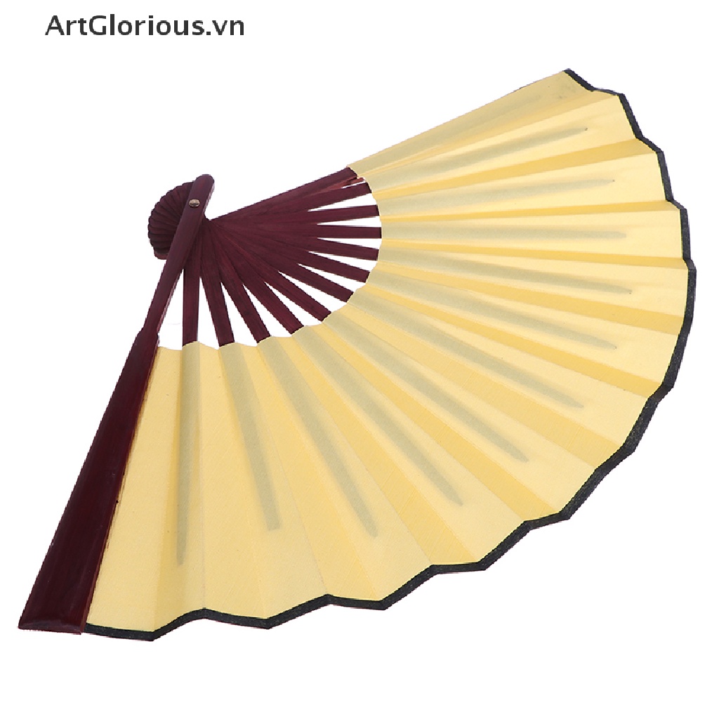Quạt Xếp Cầm Tay Bằng Vải Lụa Phong Cách Trung Hoa