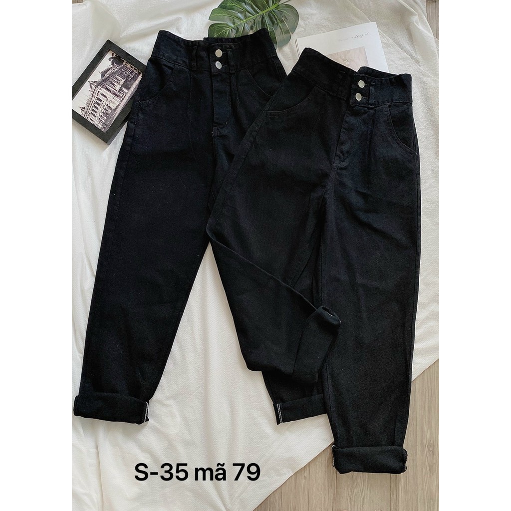 Quần jean baggy nữ lưng cao màu đen size đại hàng VNXK MS97 thời trang bigsize 2KJean | BigBuy360 - bigbuy360.vn