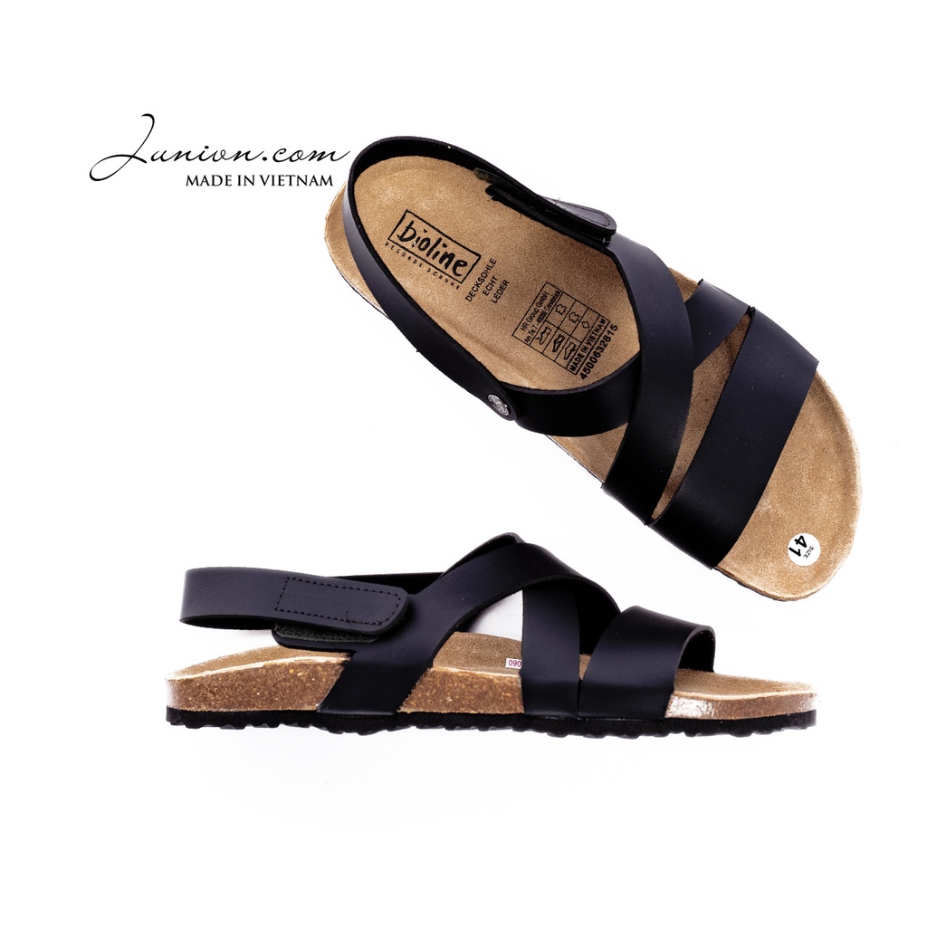 [DA PU-CHỐNG NƯỚC] PU21- Dép sandal quai đôi da PU, đế trấu Bioline - Xuất khẩu châu Âu - Juni Store