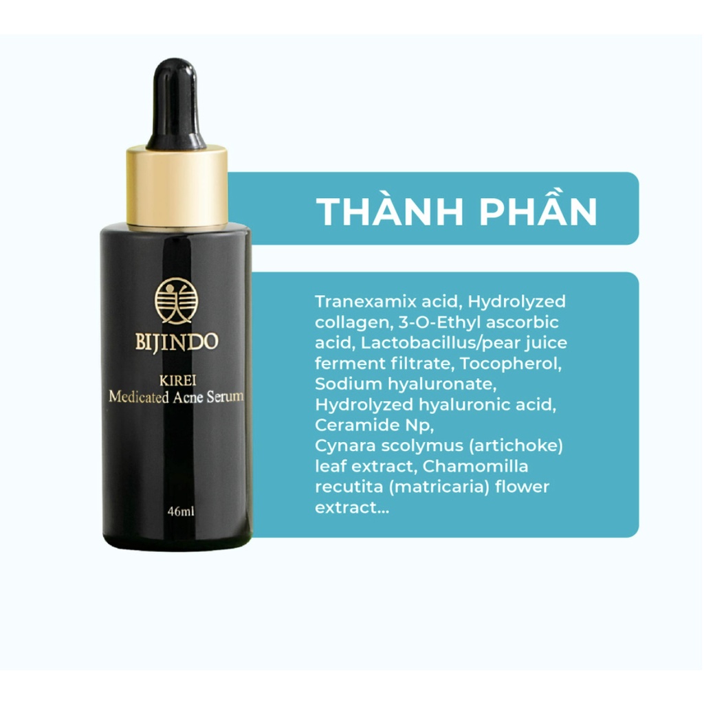 Serum Tinh Giảm Mụn Trắng Da BIJINDO KIREI 46ml Điều Tiết Bã Nhờn Cải Thiện Làn Da Khoẻ Đẹp