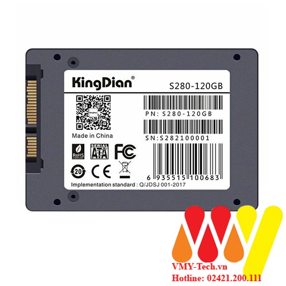 Chính hãng - Ổ cứng SSD Kingdian 120GB SATA III - BH 3 năm NEW 100%