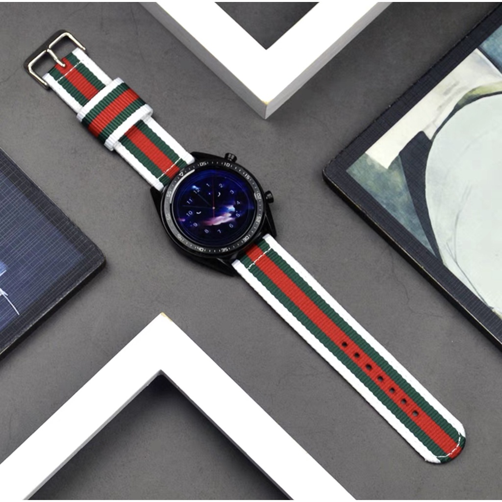 Dây Đeo Tay 20mm 22mm Thay Thế Bằng Vải Dù Nylon Cho Đồng Hồ Samsung Galaxy Watch 46mm Galaxy Watch Active 2
