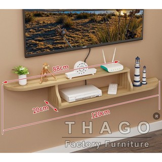 Kệ Tv Treo Tường 💖𝑭𝑹𝑬𝑬𝑺𝑯𝑰𝑷💖 Kệ Tivi Gỗ Nhỏ Gọn Cho Tivi 32inch Gỗ Công Nghiệp MDF Lõi Xanh - THAGO HOME