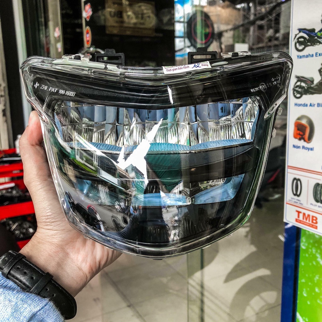 Chóa đèn led EXCITER 150, đèn pha led Ex 150 2 tầng Zhi.pat chính hãng - Bảo Hành 1 Năm