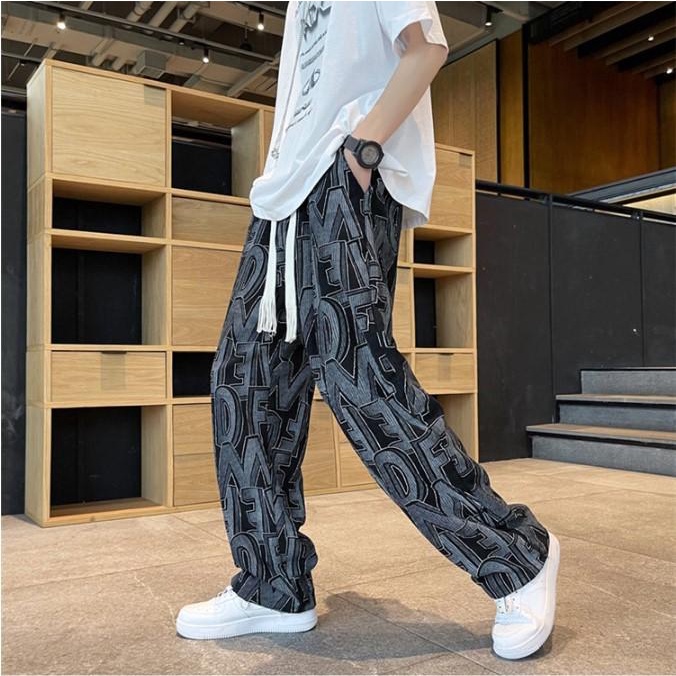 Quần nhung ống rộng nam nữ unisex lưng eo bản to màu đen xanh xám họa tiết đẹp quảng châu cao cấp pon.mens