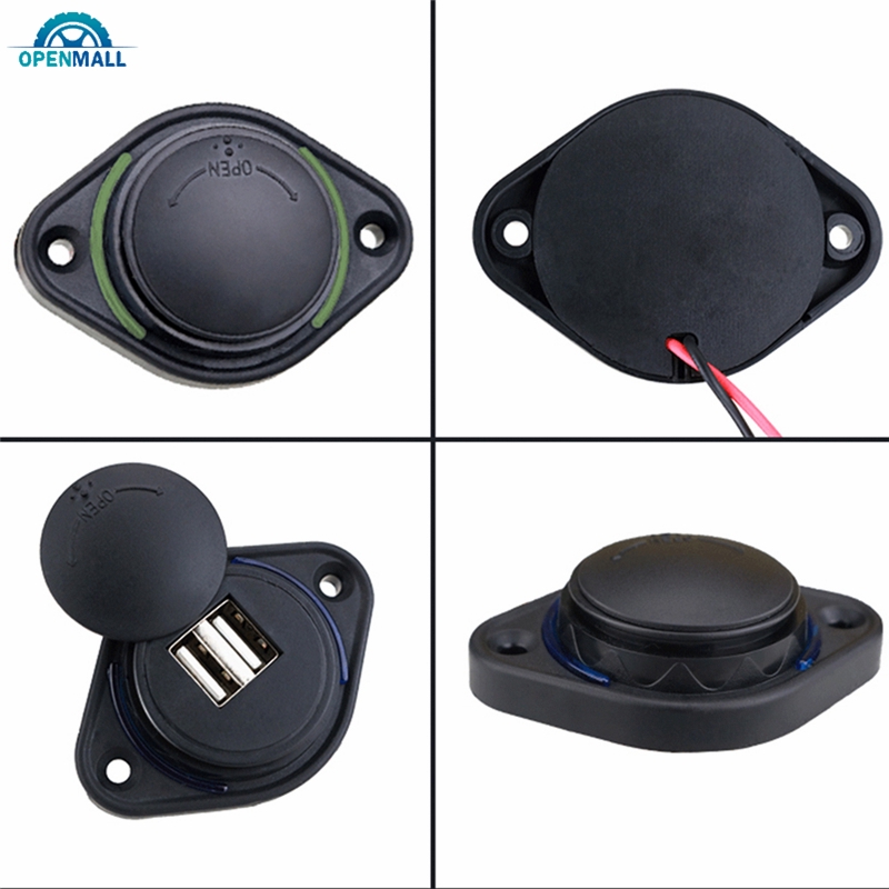 Tẩu sạc xe hơi/mô tô/tàu thuyền/xe buýt 2 cổng USB 3.1A 12-24V