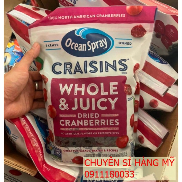 Nam Việt Quất Sấy Khô Patience Fruit & Co Organic Whole Cranberries