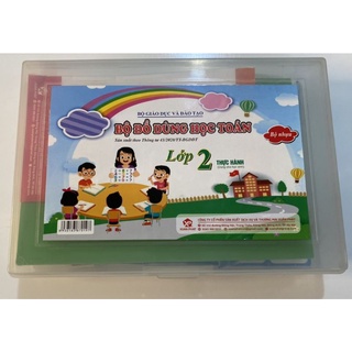 Bộ Đồ Dùng Học Toán Lớp 2 nhựa   kèm hình khối theo chương trình cải cách mới.