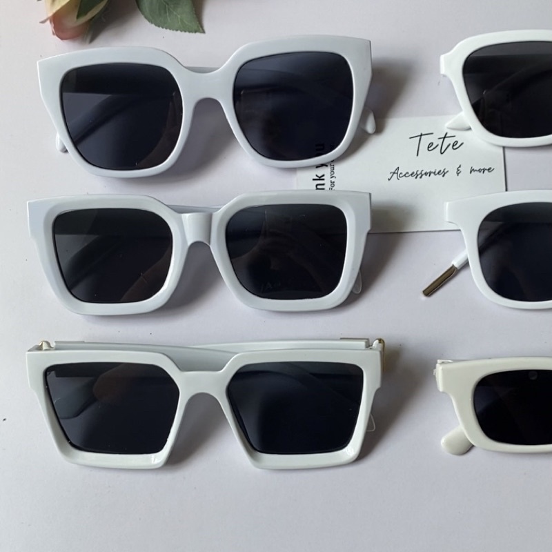 Kính thời trang mắt mèo cho nam và nữ🔻Kính râm gọng trắng