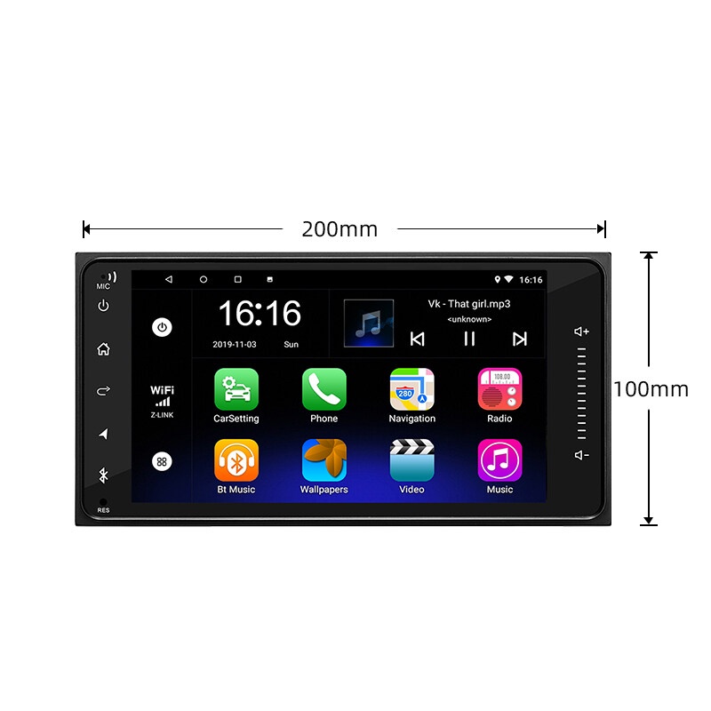 7 inch 04-14 năm Toyota Android Corolla Universal Máy GPS Navigation, Camera lùi, Radio, Tiếng Việt, IGO Bản đồ ngoại