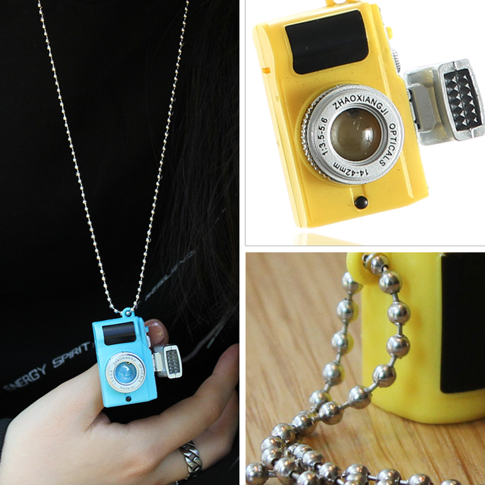 [sweet] woman fashion Mini compact camera camera pendant necklace ins punk style choker jewelry