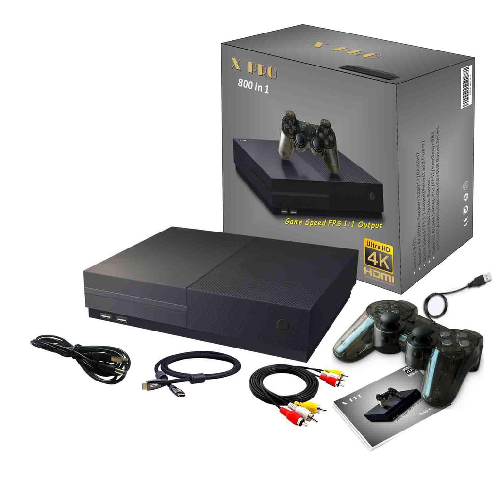 Máy chơi game 4 nút Aturos X Pro tích hợp 800 game cổ điển, hỗ trợ chép game bên ngoài, hỗ trợ 4K, chơi game Arcade (NES