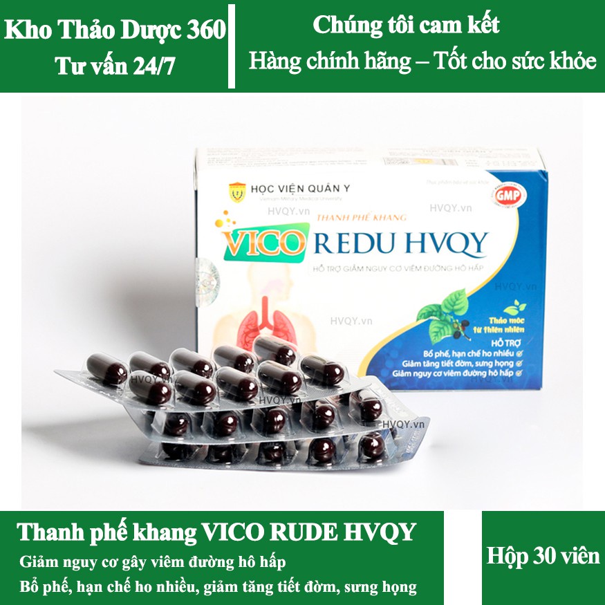 ✅ Thanh Phế Khang Vico Redu - Học Viện Quân Y [Chính Hãng] ✅ Hỗ trợ bổ phế giảm nguy cơ viêm đường hô hấp ho đau họng