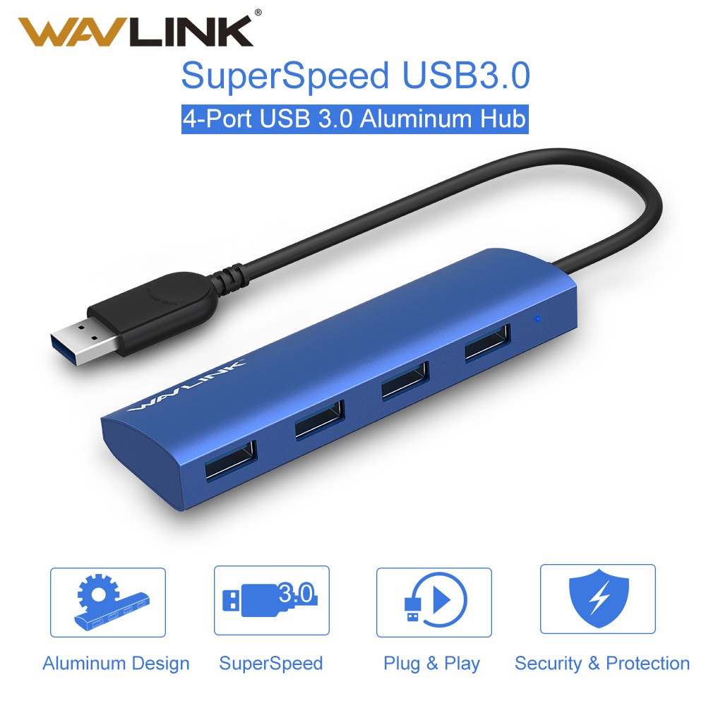 Hub 4 Cổng Usb3.1 Type C Wavlink Uh3047c