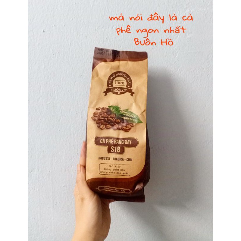 Cà Phê Bột Pha Phin Nguyên Chất Buôn Hồ Ngon (Trọng lương 1kg (2 Gói))