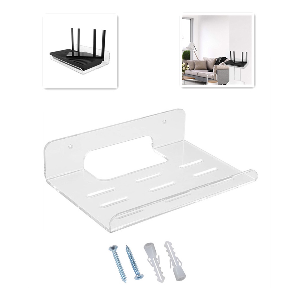 Giá Đỡ Bộ Định Tuyến WiFi Không Dây Bằng Acrylic Trong Suốt Đa Năng Cho Phòng Khách