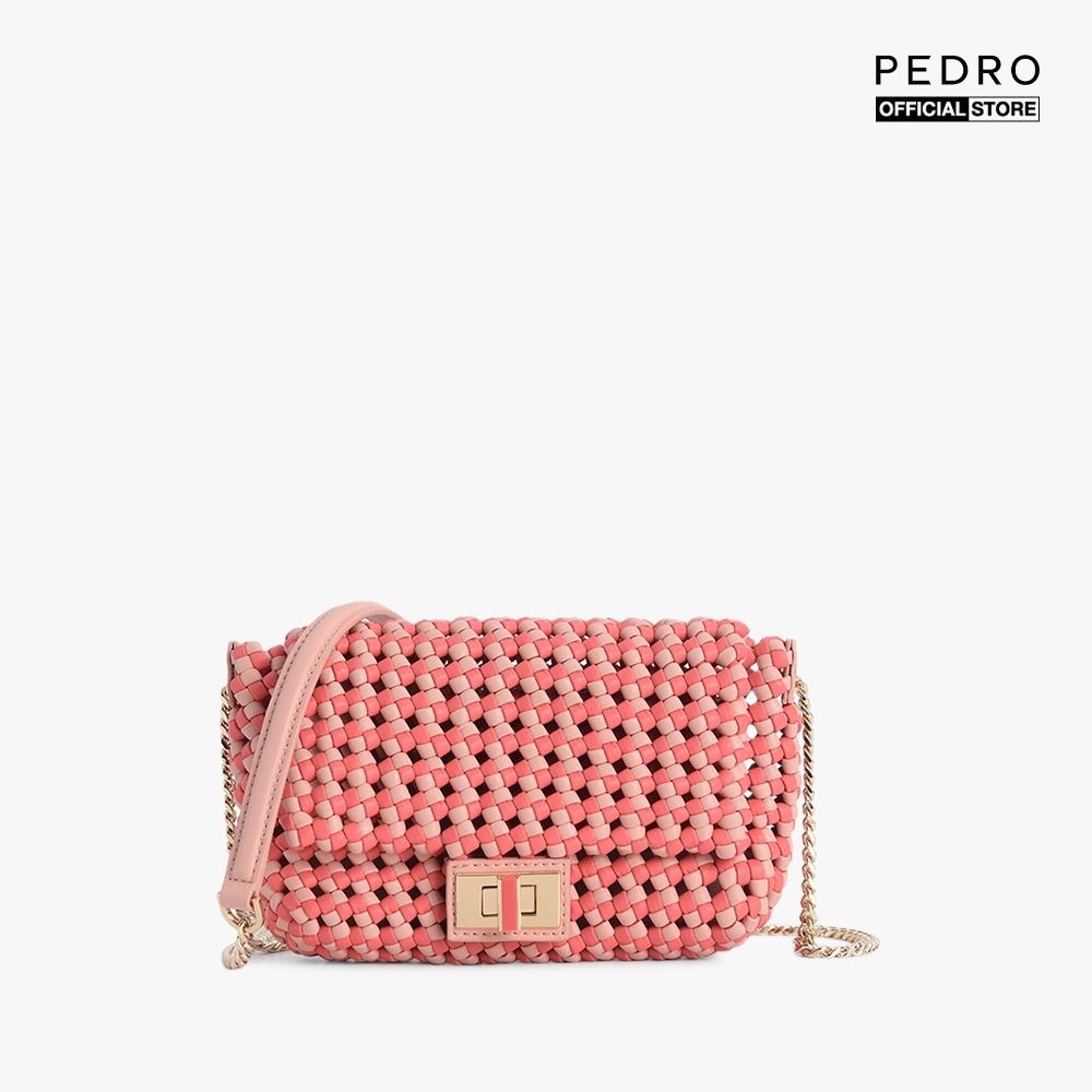 PEDRO - Túi đeo chéo nữ chữ nhật nắp gập Woven PW2-76610045-50