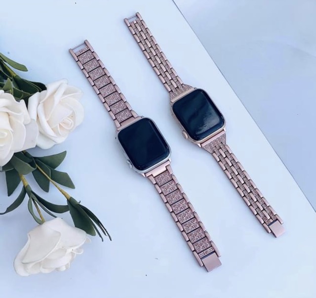 Dây thép đính đá xinh xắn dành cho Apple Watch