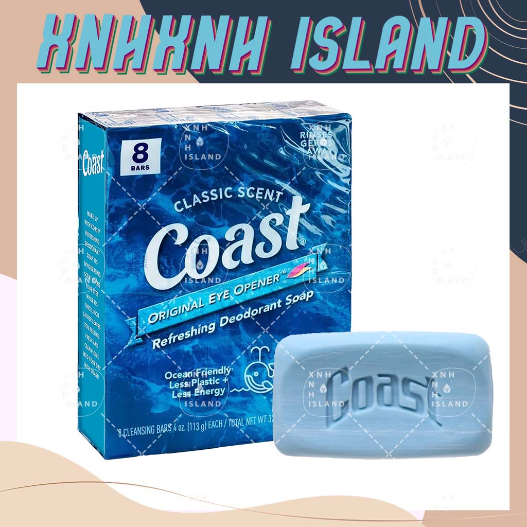 1 Lốc Xà Phòng Coast Deodorant Soap Mỹ - 113g x 8 Hộp