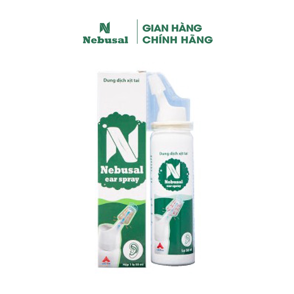 Nebusal Ear Spray_Giúp Loại Bỏ Ráy Tai Tích Tụ, Vệ Sinh Tai Hàng Ngày, Ngăn Ngừa Hình Thành Ráy Tai (Chai 50ml)