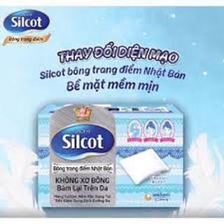 Bông Trang Điểm Silcot (bông tẩy trang) Nhật Bản (Hộp 82 miếng)
