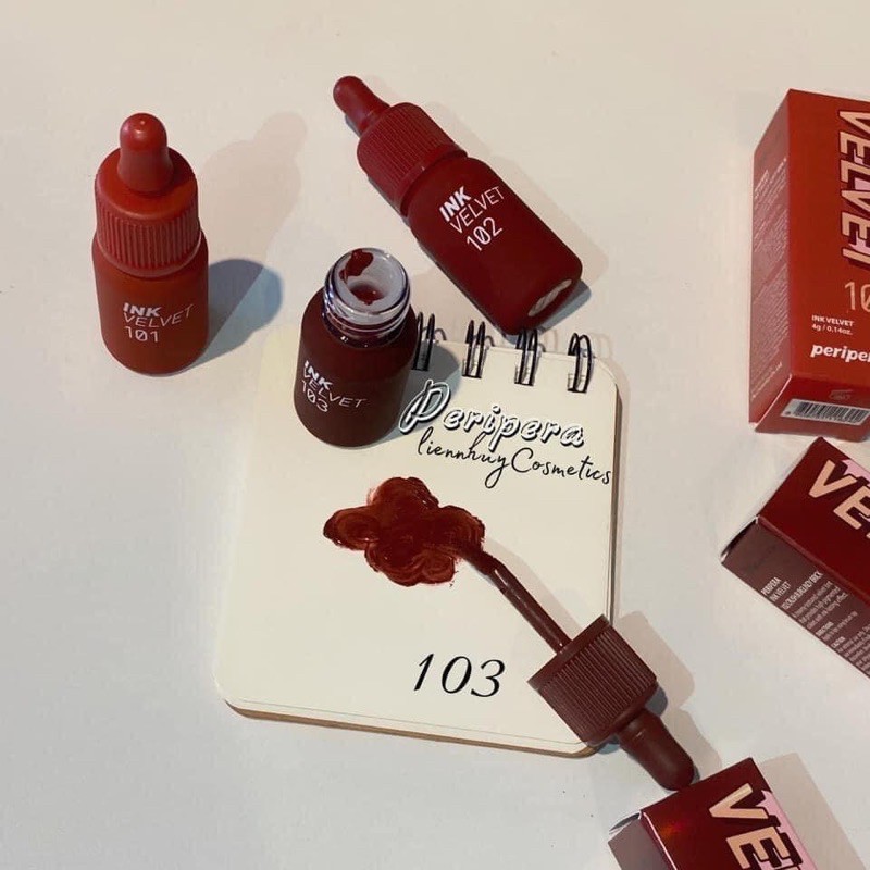 ( Sẵn 101 102 103) Son kem lì Peripera Ink Velvet Tint Limited 2021