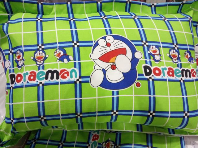 Combo áo gối nằm và gối ôm cotton Doremon | BigBuy360 - bigbuy360.vn