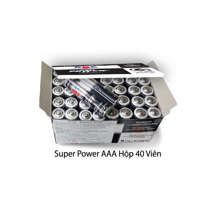 Pin tiểu AAA ABC Super Heavy Duty - Hộp 40 viên - AAA ABC Super Heavy Duty