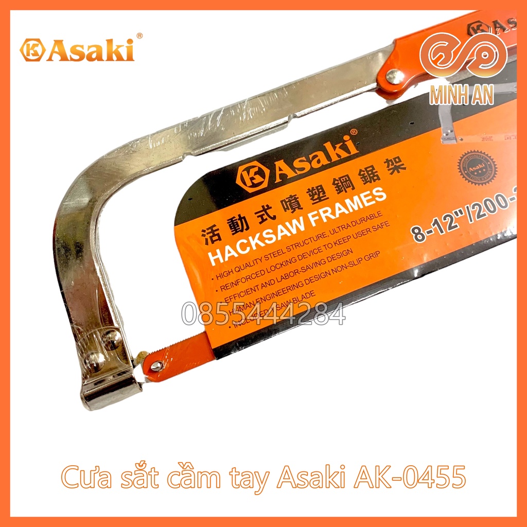 Cưa sắt cầm tay [CHÍNH HÃNG] ASAKI AK-0455 Cưa sắt tay cầm inox